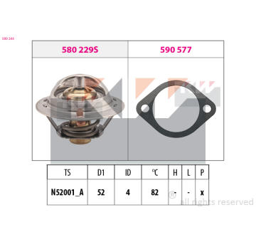 Termostat, chladivo KW 580 244