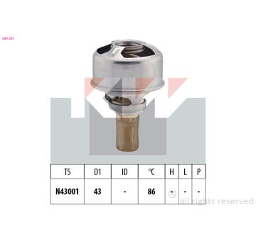 Termostat, chladivo KW 580 247