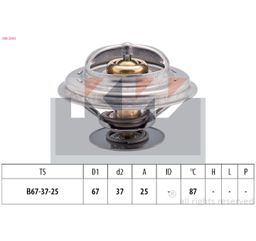 Termostat, chladivo KW 580 256S