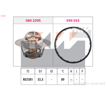 Termostat, chladivo KW 580 291