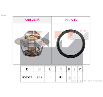 Termostat, chladivo KW 580 293