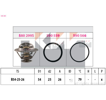 Termostat, chladivo KW 580 299