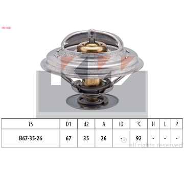 Termostat, chladivo KW 580 302S