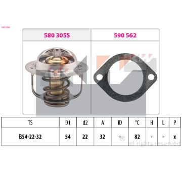 Termostat, chladivo KW 580 306