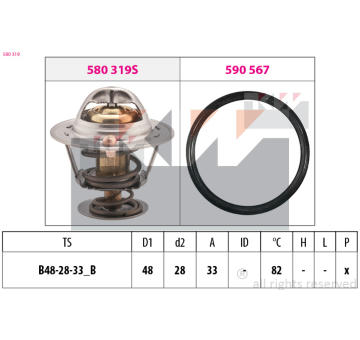 Termostat, chladivo KW 580 319