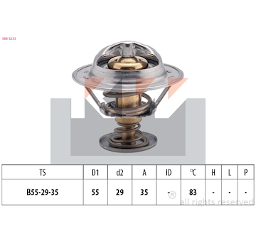 Termostat, chladivo KW 580 323S