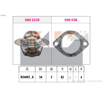 Termostat, chladivo KW 580 329