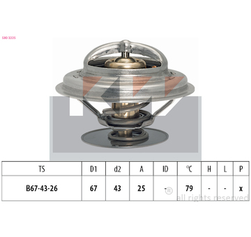 Termostat, chladivo KW 580 333S