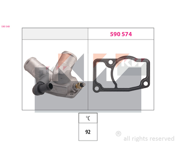 Termostat, chladivo KW 580 348
