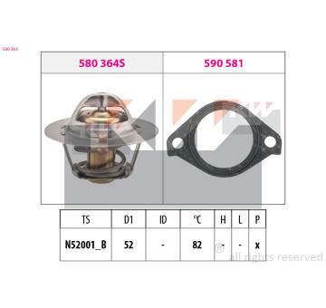 Termostat, chladivo KW 580 364