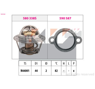 Termostat, chladivo KW 580 368