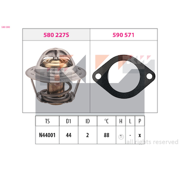 Termostat, chladivo KW 580 390