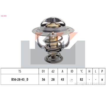 Termostat, chladivo KW 580 399S