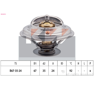 Termostat, chladivo KW 580 401S