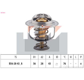 Termostat, chladivo KW 580 403S