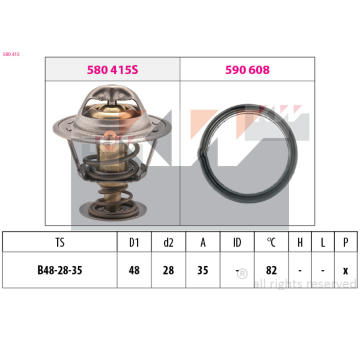 Termostat, chladivo KW 580 415