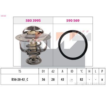 Termostat, chladivo KW 580 444