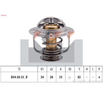 Termostat, chladivo KW 580 462S