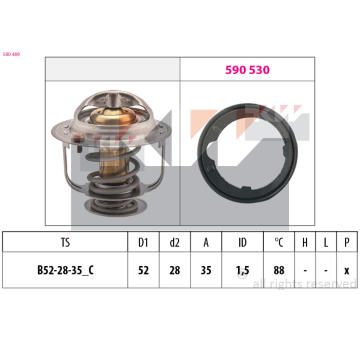 Termostat, chladivo KW 580 489