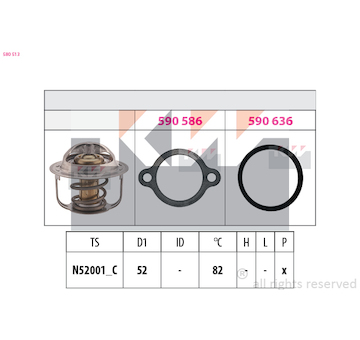 Termostat, chladivo KW 580 513