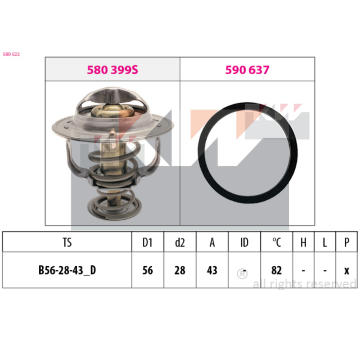 Termostat, chladivo KW 580 522