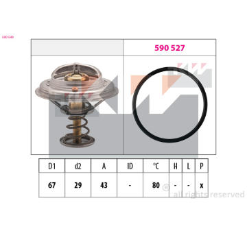 Termostat, chladivo KW 580 549