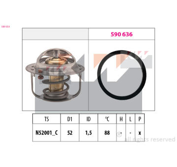 Termostat, chladivo KW 580 554