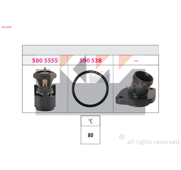 Termostat, chladivo KW 580 560K