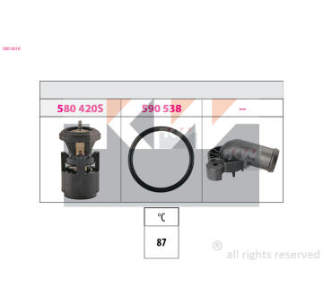 Termostat, chladivo KW 580 561K