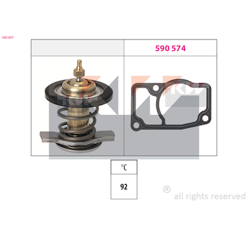 Termostat, chladivo KW 580 607