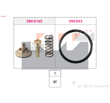 Termostat, chladivo KW 580 616