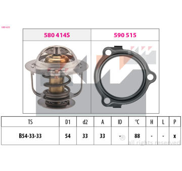 Termostat, chladivo KW 580 633