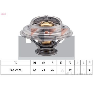 Termostat, chlazení oleje KW 580 638S