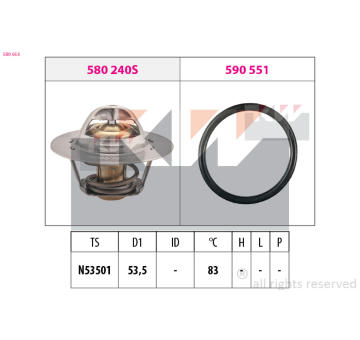 Termostat, chladivo KW 580 654