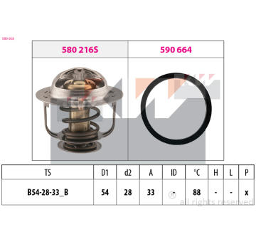 Termostat, chladivo KW 580 658