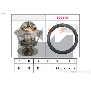 Termostat, chladivo KW 580 685