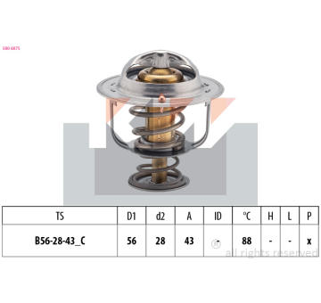 Termostat, chladivo KW 580 687S