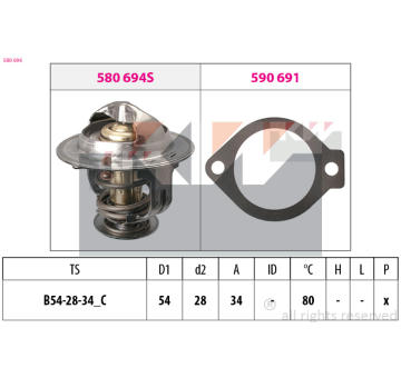 Termostat, chladivo KW 580 694