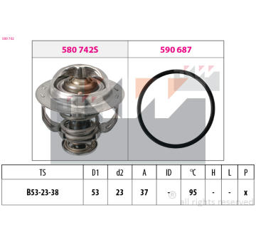 Termostat, chladivo KW 580 742