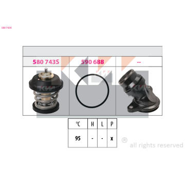 Termostat, chladivo KW 580 743K