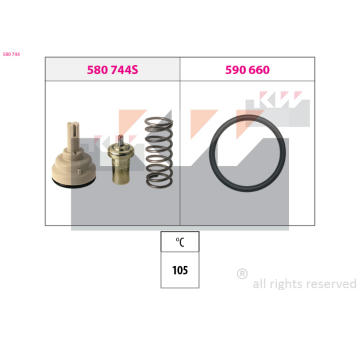 Termostat, chladivo KW 580 744