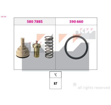 Termostat, chladivo KW 580 788