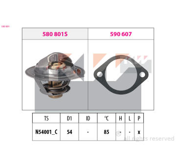 Termostat, chladivo KW 580 801