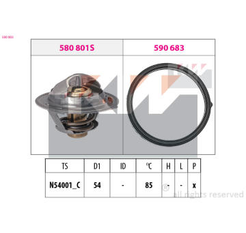 Termostat, chladivo KW 580 803