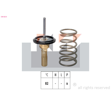 Termostat, chladivo KW 580 823S