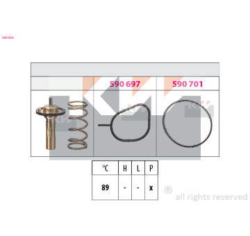 Termostat, chladivo KW 580 826