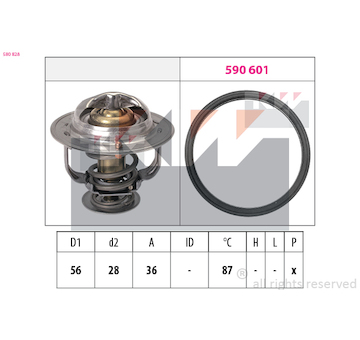 Termostat, chladivo KW 580 828