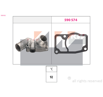 Termostat, chladivo KW 580 832