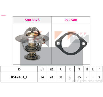 Termostat, chladivo KW 580 837