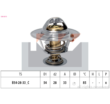 Termostat, chladivo KW 580 837S